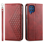 Til Samsung Galaxy M62 Wallet Phone Case Rhombus-præget mønster PU-læder flipcover