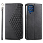 Til Samsung Galaxy M62 Wallet Phone Case Rhombus-præget mønster PU-læder flipcover
