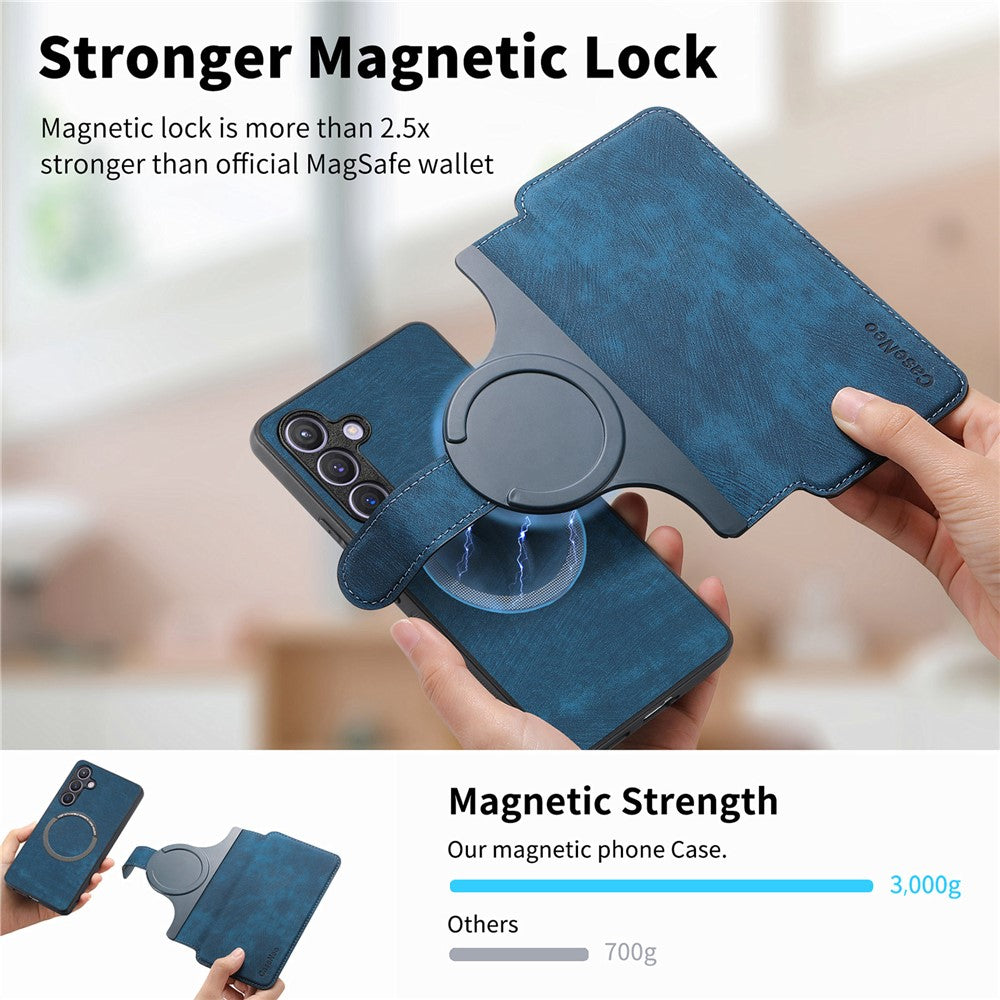 For Samsung Galaxy S24+ Magnetic Case CASENEO Detachable Leather Phone Wallet Cover