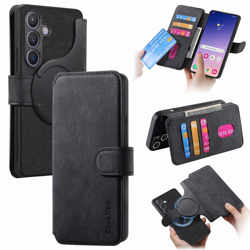 For Samsung Galaxy S24+ Magnetic Case CASENEO Detachable Leather Phone Wallet Cover