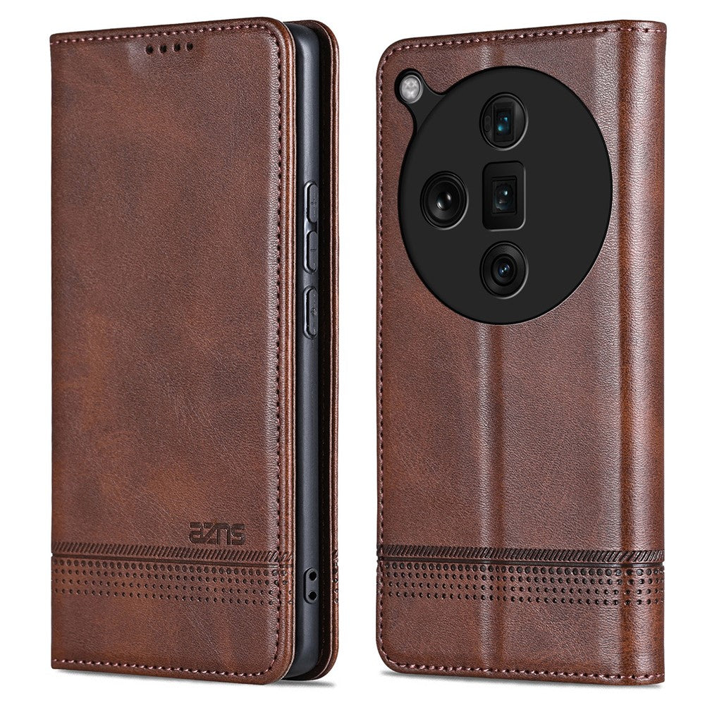 AZNS For Oppo Find X7 Ultra Wallet Case PU Leather Phone Cover Magnetic Closing