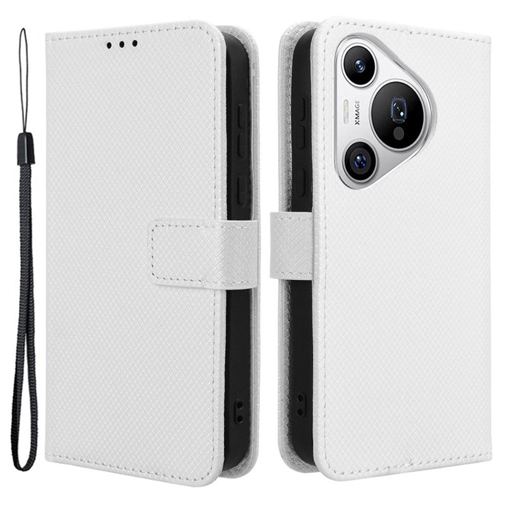 For Huawei Pura 70   Phone Case Diamond Texture Leather Stand Wallet Cover