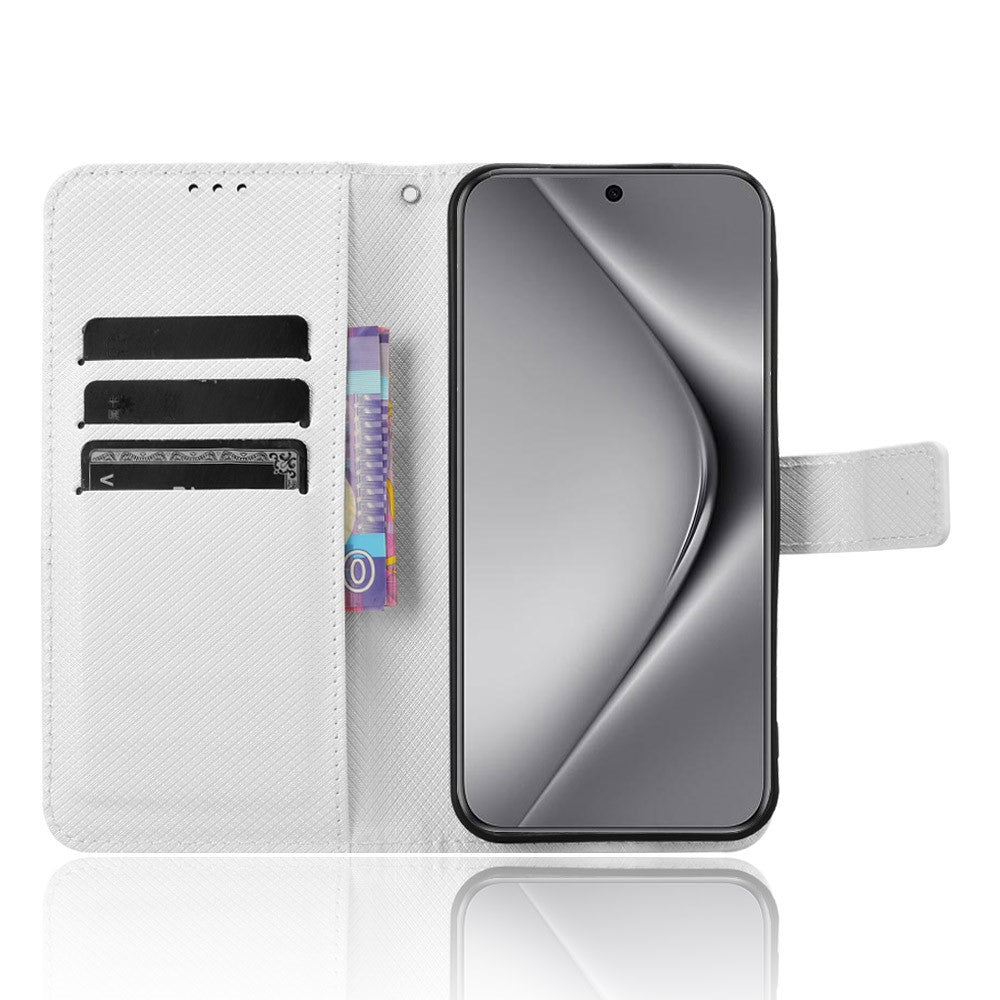 For Huawei Pura 70   Phone Case Diamond Texture Leather Stand Wallet Cover