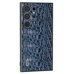 ABEEL For Samsung Galaxy S24 Ultra Case Canopy Texture Genuine Cow Leather Back Cover Camera Protection
