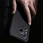 For Huawei Pura 70 Case Wood Grain PU Leather+PC+TPU Slim-Fit Phone Guard Cover