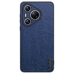 For Huawei Pura 70 Case Wood Grain PU Leather+PC+TPU Slim-Fit Phone Guard Cover