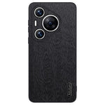 Huawei Pura 70 Pro / Pura 70 Pro+ Reptåligt fodral i trästruktur PU-läder+PC+TPU mobilskal