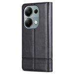 AZNS For Xiaomi Redmi Note 13 Pro 4G / Poco M6 Pro 4G Magnetic Case PU Leather Stand Phone Cover