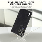 ABEEL For Samsung Galaxy S24 Ultra Case Slim Fit PU Leather+PC Phone Cover