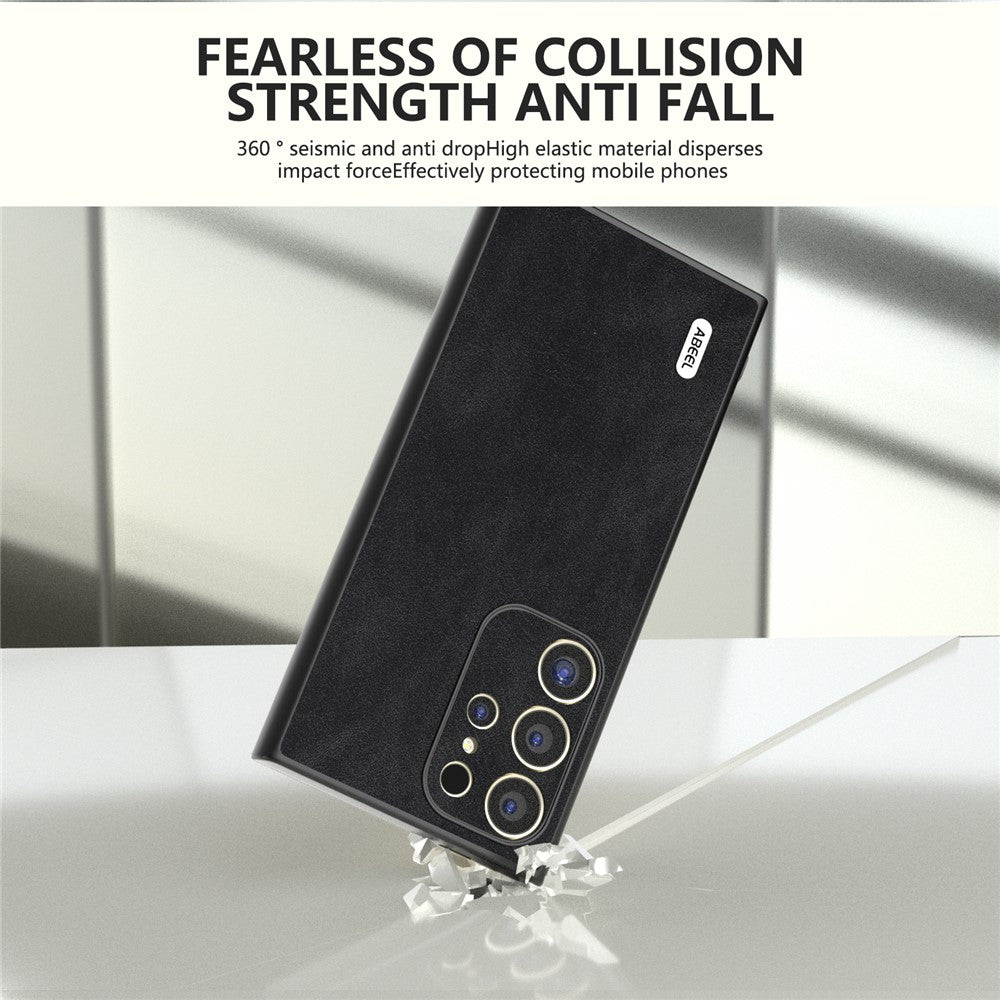 ABEEL For Samsung Galaxy S24 Ultra Case Slim Fit PU Leather+PC Phone Cover