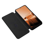 Til Asus Zenfone 11 Ultra 5G Læder Cover Kulfiber Tekstur Stand Magnetisk Telefon Cover