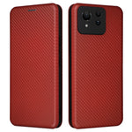 Til Asus Zenfone 11 Ultra 5G Læder Cover Kulfiber Tekstur Stand Magnetisk Telefon Cover