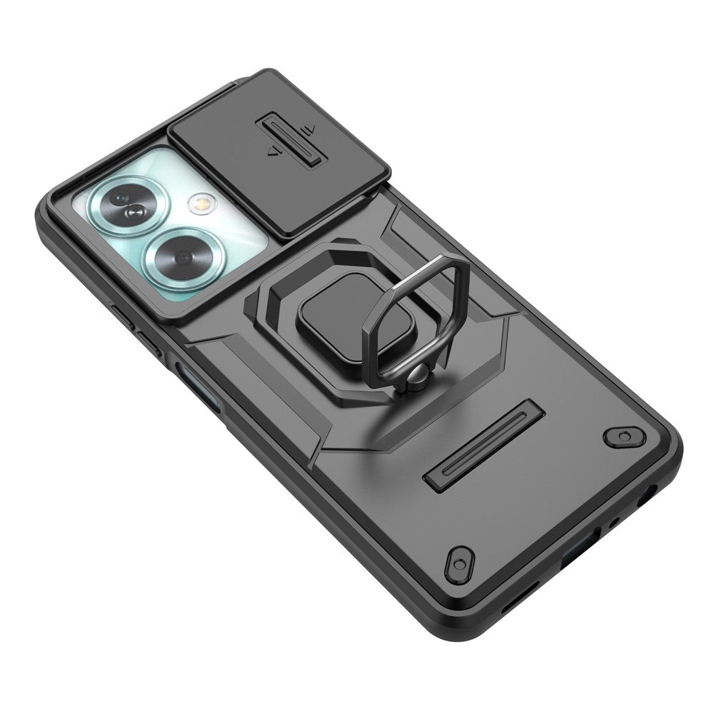 For Oppo A79 5G / A2 5G Case Camera Protection PC+TPU Phone Cover with Ring Kickstand