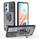 For Oppo A79 5G / A2 5G Case Camera Protection PC+TPU Phone Cover with Ring Kickstand