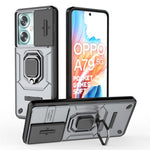 For Oppo A79 5G / A2 5G Case Camera Protection PC+TPU Phone Cover with Ring Kickstand