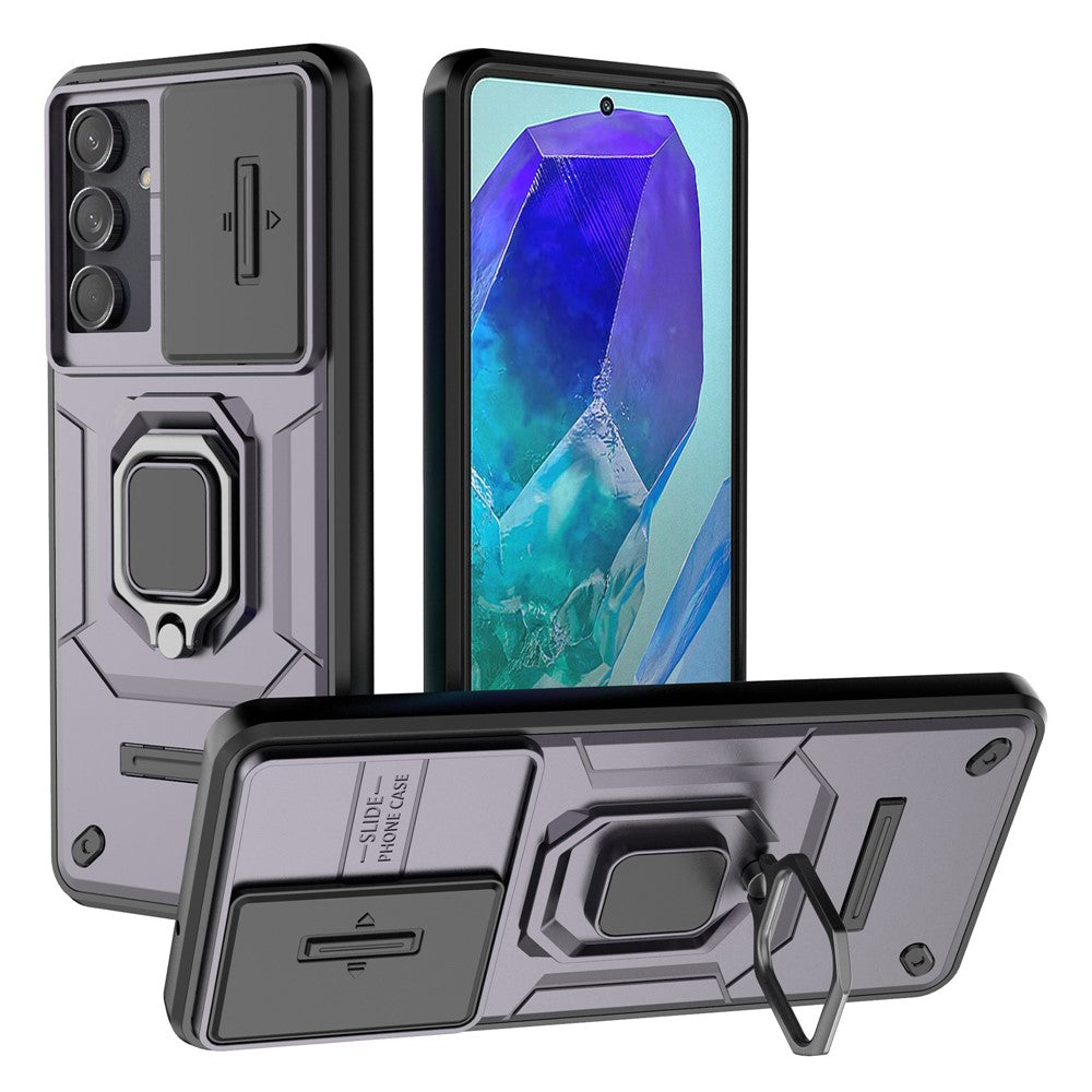 For Samsung Galaxy M55 5G / C55 5G / F55 5G Case PC+TPU Phone Protector with Slide Camera Cover