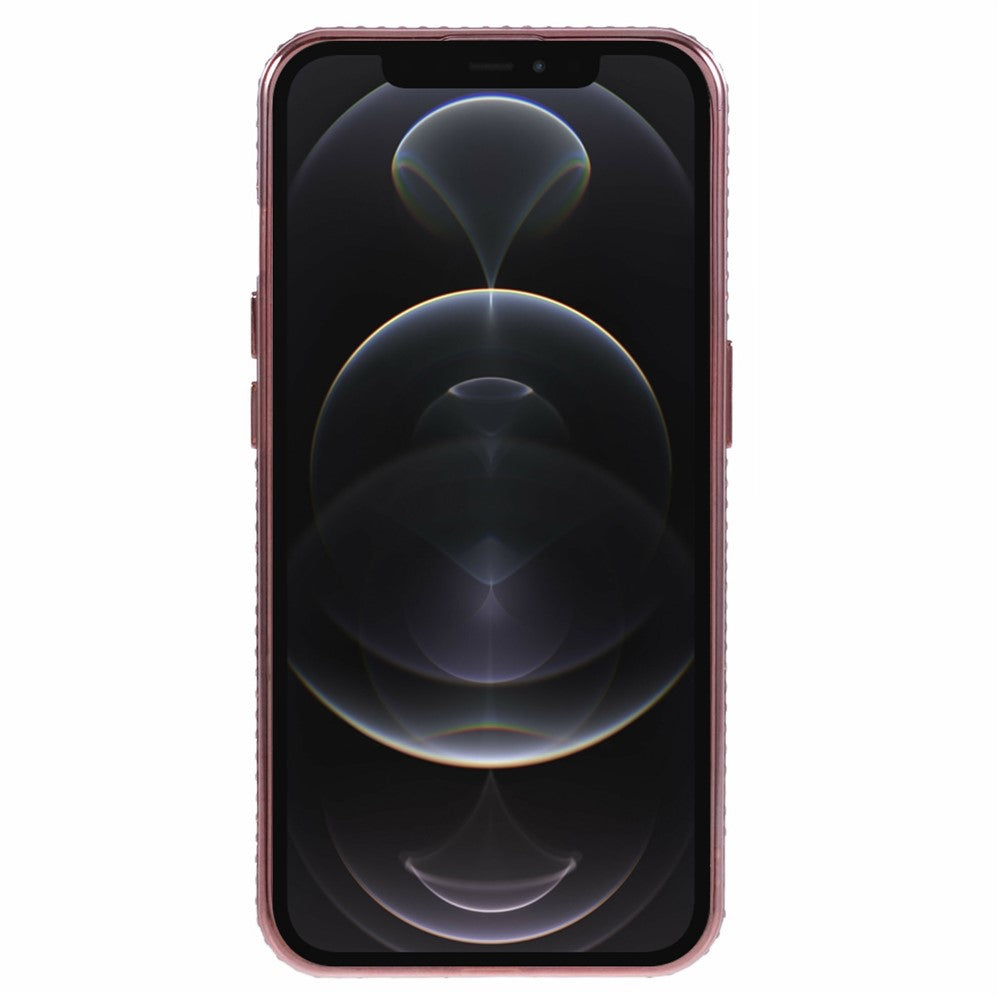 For iPhone 12 Pro TPU Case Rhinestones Decor Gradient Phone Case