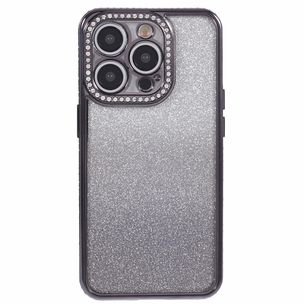 For iPhone 12 Pro TPU Case Rhinestones Decor Gradient Phone Case