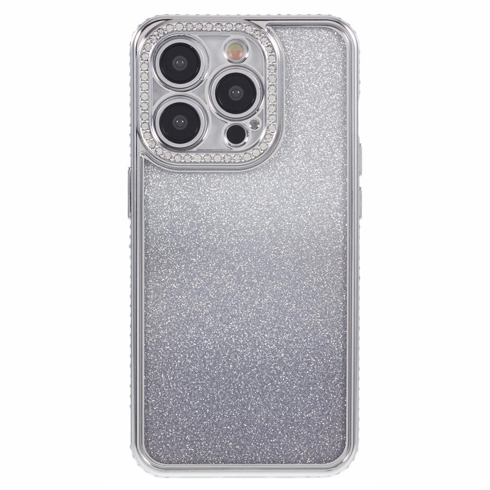 For iPhone 12 Pro TPU Case Rhinestones Decor Gradient Phone Case