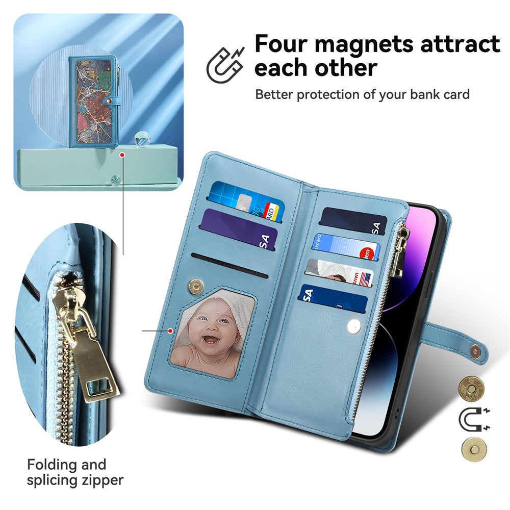 ESEBLE Galaxy Series For Samsung Galaxy M55 5G / C55 5G / F55 5G Case Leather Folio Wallet RFID Blocking Phone Cover