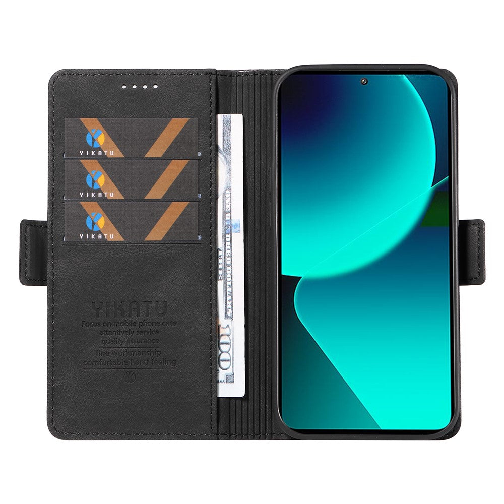 YIKATU YK-005 lædercover til Xiaomi 13T / 13T Pro / Redmi K60 Ultra, flipcover med stander, pungcover