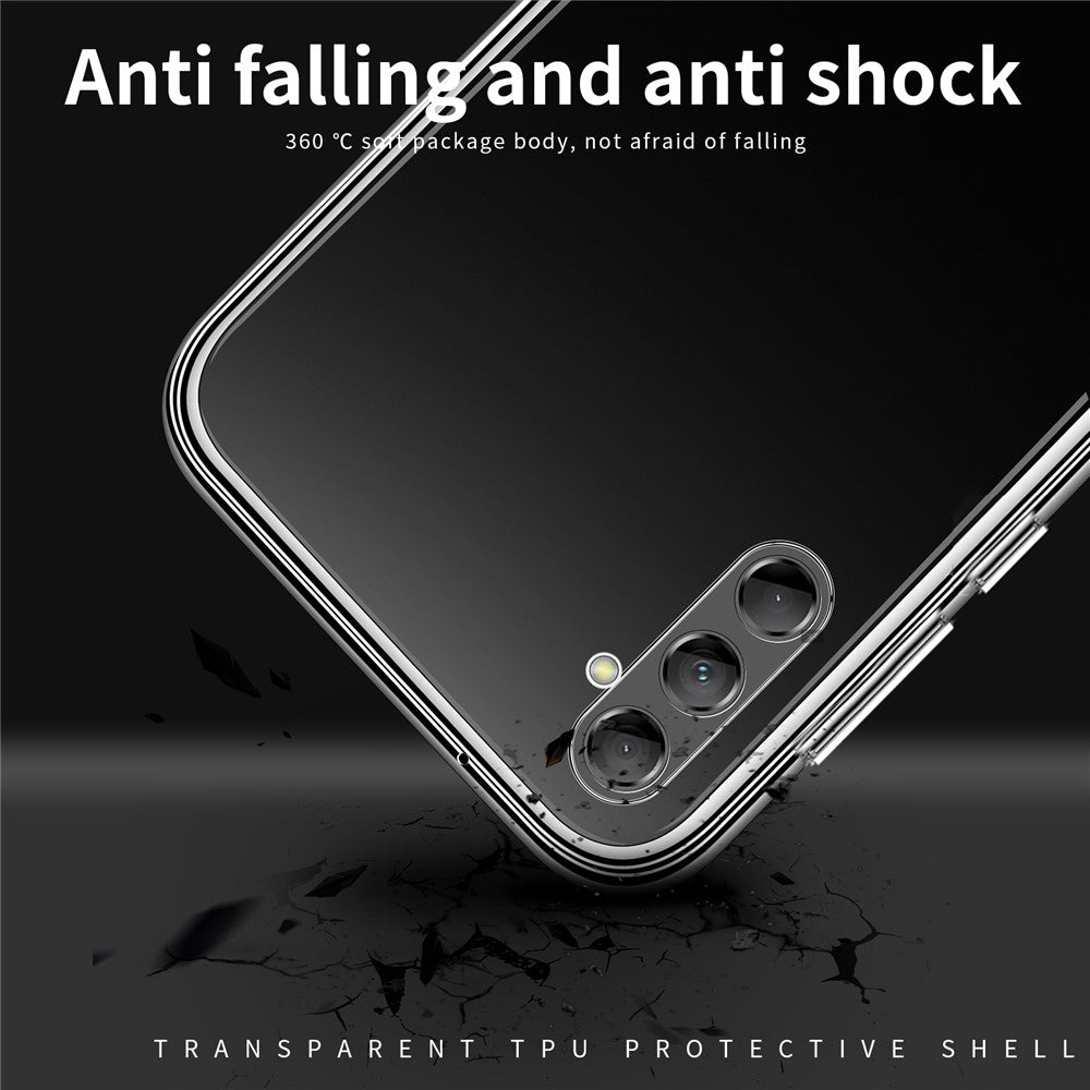 MOFI til Samsung Galaxy M55 5G / C55 5G / F55 5G etui ridsefast blødt TPU telefoncover med høj gennemsigtighed