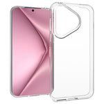 For Huawei Pura 70 TPU Back Case Ultra Thin Transparent Phone Cover with Big Lens Hole