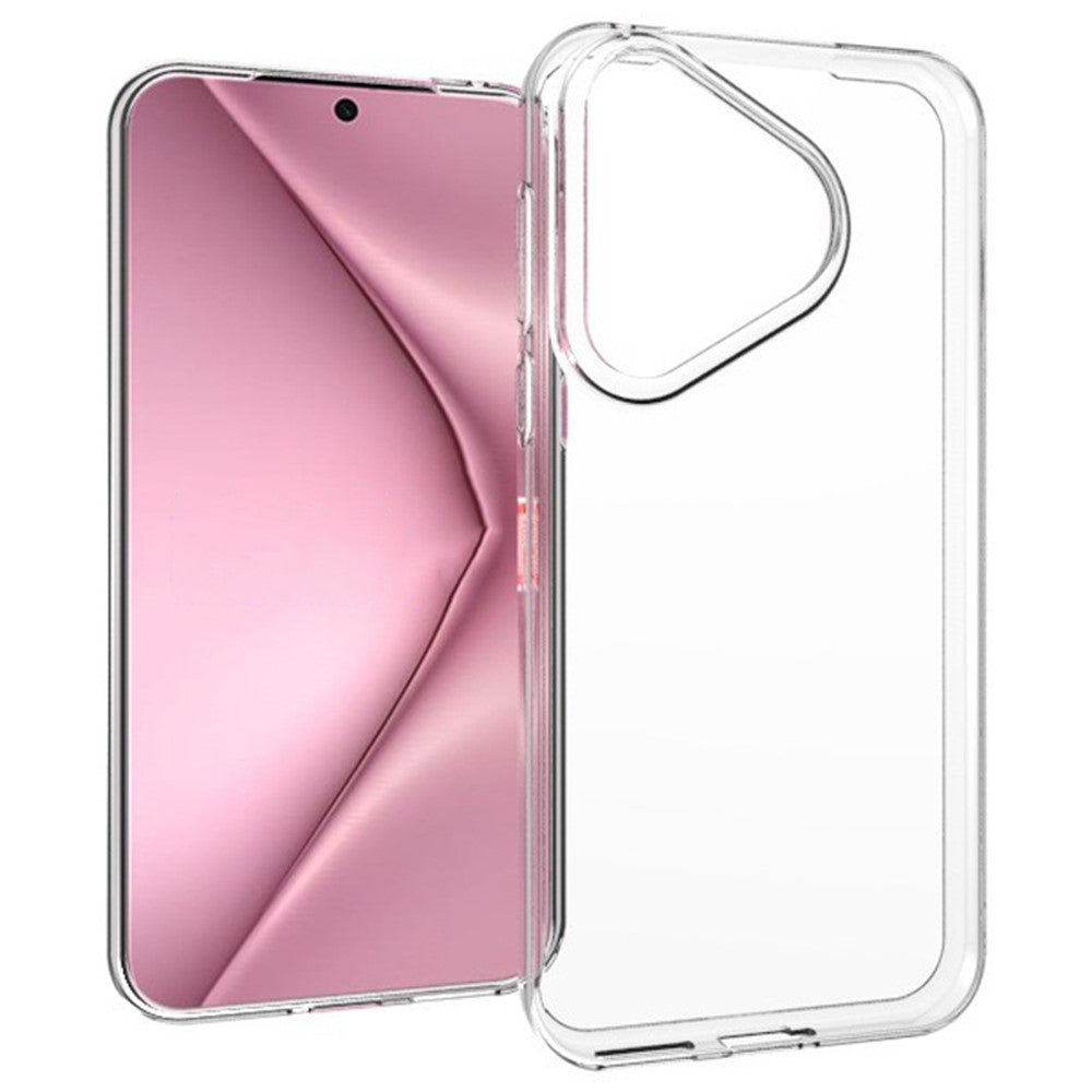 For Huawei Pura 70 TPU Back Case Ultra Thin Transparent Phone Cover with Big Lens Hole