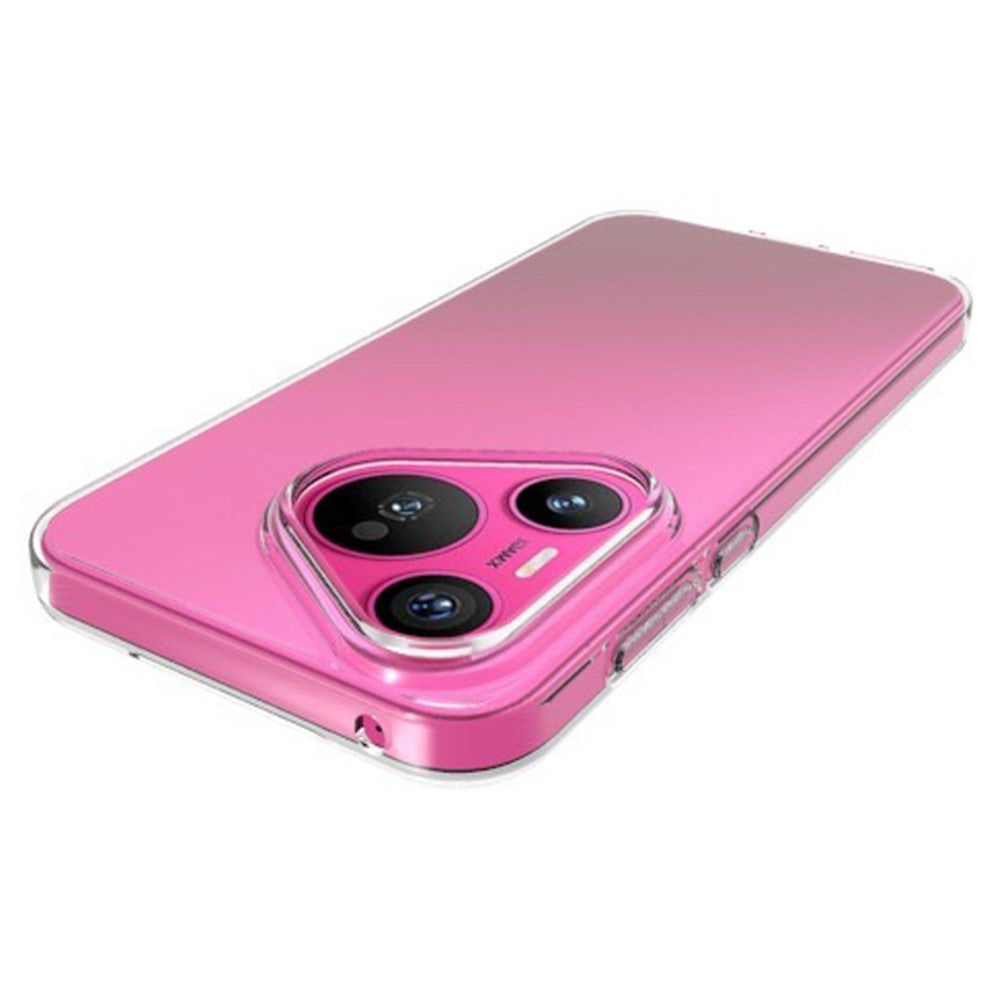 For Huawei Pura 70 TPU Back Case Ultra Thin Transparent Phone Cover with Big Lens Hole