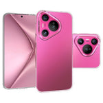 For Huawei Pura 70 TPU Back Case Ultra Thin Transparent Phone Cover with Big Lens Hole