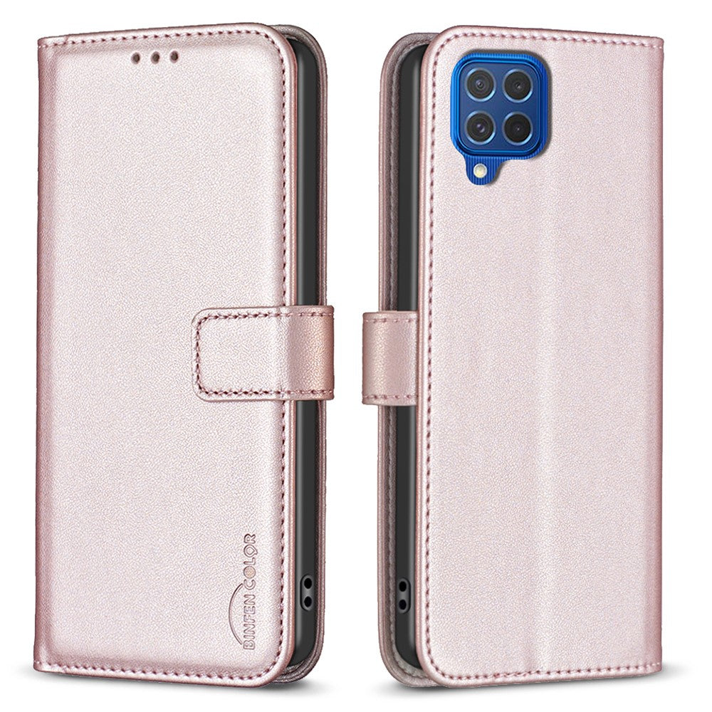 BINFEN COLOR BF17 For Samsung Galaxy M62 / F62 Case Flip Design PU Leather Full Protection Phone Cover