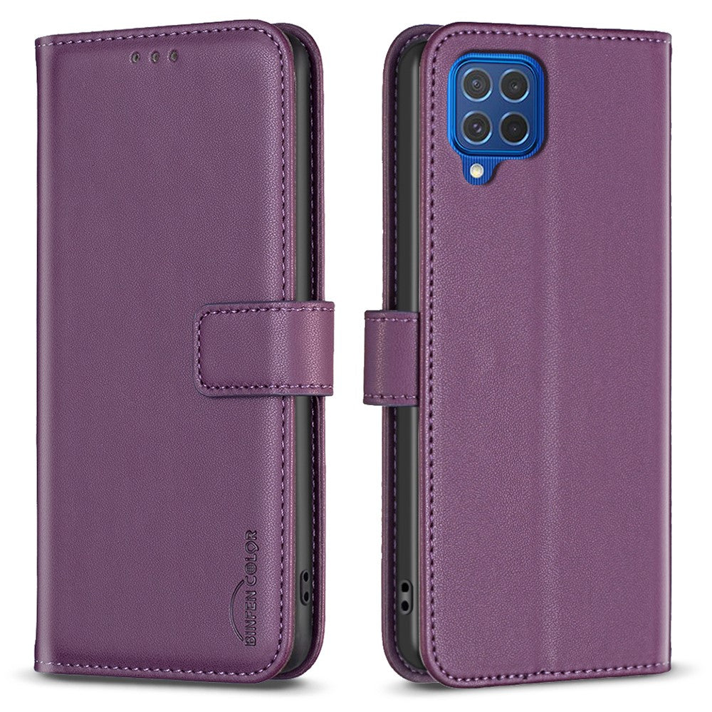 BINFEN COLOR BF17 For Samsung Galaxy M62 / F62 Case Flip Design PU Leather Full Protection Phone Cover