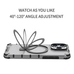 For iPhone 12 / 12 Pro PC+TPU Magnetic Case Stripe Design Phone Cover with Kickstand