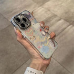 For iPhone 12 Pro Case PC+TPU Phone Cover with Cartoon Pattern Design+Shell Texture