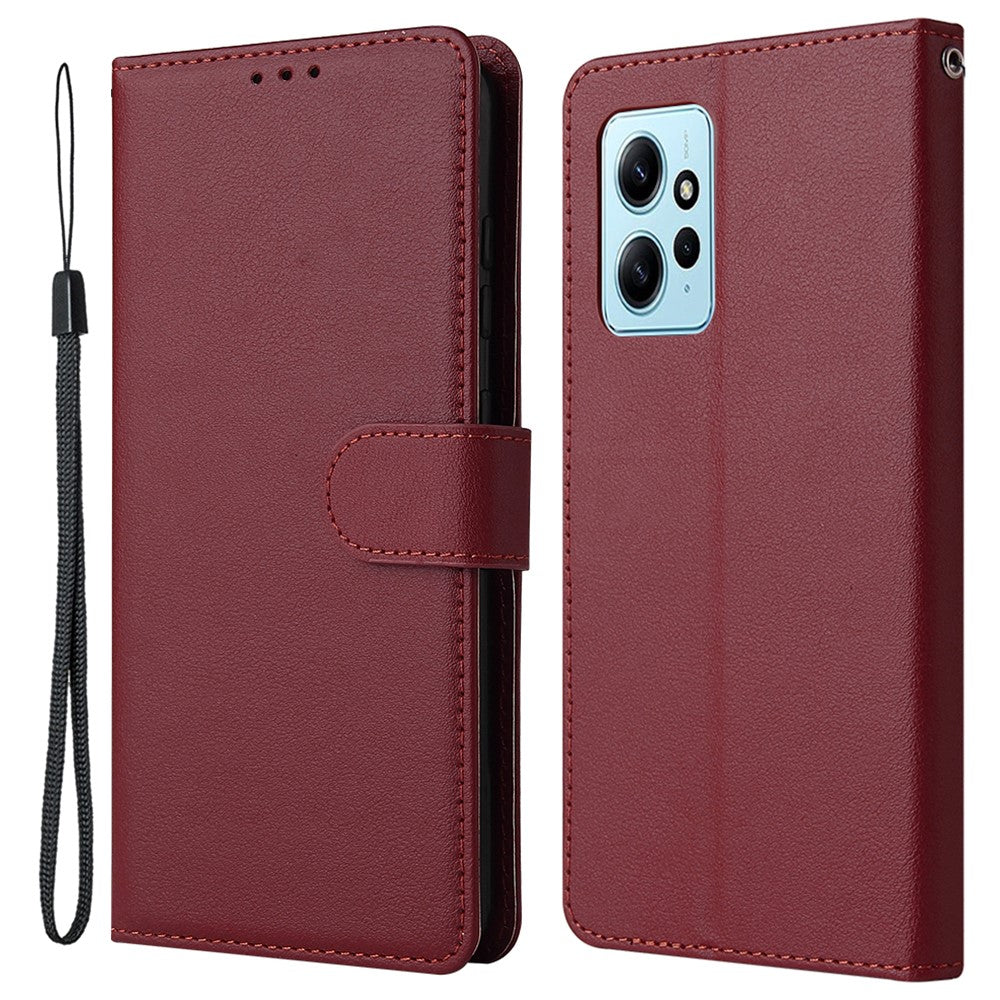 Xiaomi Redmi Note 12 4G Fullt Skyddande Fodral PU Läder Flip Design mobilfodral