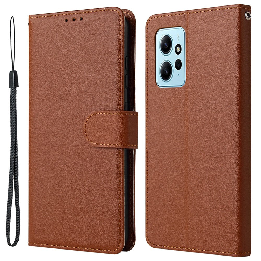 Xiaomi Redmi Note 12 4G Fullt Skyddande Fodral PU Läder Flip Design mobilfodral