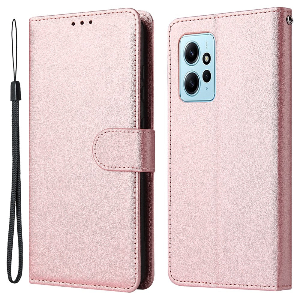 Xiaomi Redmi Note 12 4G Fullt Skyddande Fodral PU Läder Flip Design mobilfodral