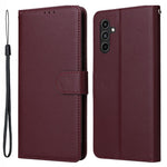 Samsung Galaxy A15 4G-cover i PU-læder med stander og 3 kortlommer.