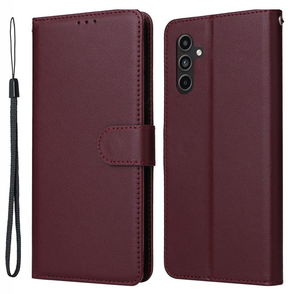 Samsung Galaxy A15 4G-cover i PU-læder med stander og 3 kortlommer.