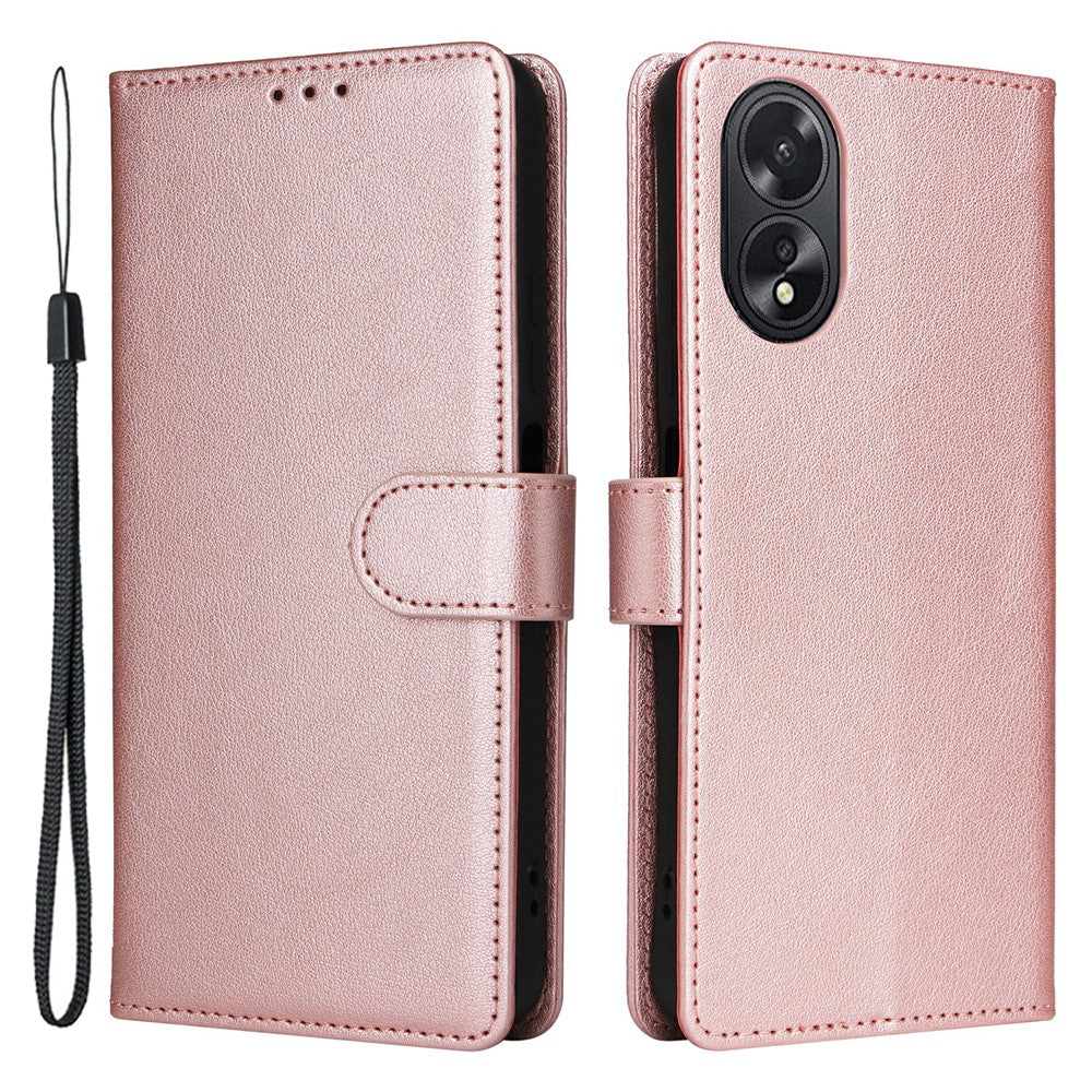For Oppo A18 4G Mobile Phone Case   PU Leather Stand Flip Phone Cover