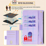 For Xiaomi 14 Ultra Case RFID Blocking PU Leather Wallet Flip Phone Cover with Shoulder Strap
