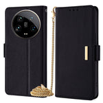 For Xiaomi 14 Ultra Case RFID Blocking PU Leather Wallet Flip Phone Cover with Shoulder Strap