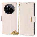 For Xiaomi 14 Ultra Case RFID Blocking PU Leather Wallet Flip Phone Cover with Shoulder Strap