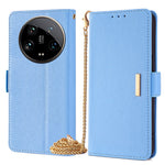 For Xiaomi 14 Ultra Case RFID Blocking PU Leather Wallet Flip Phone Cover with Shoulder Strap