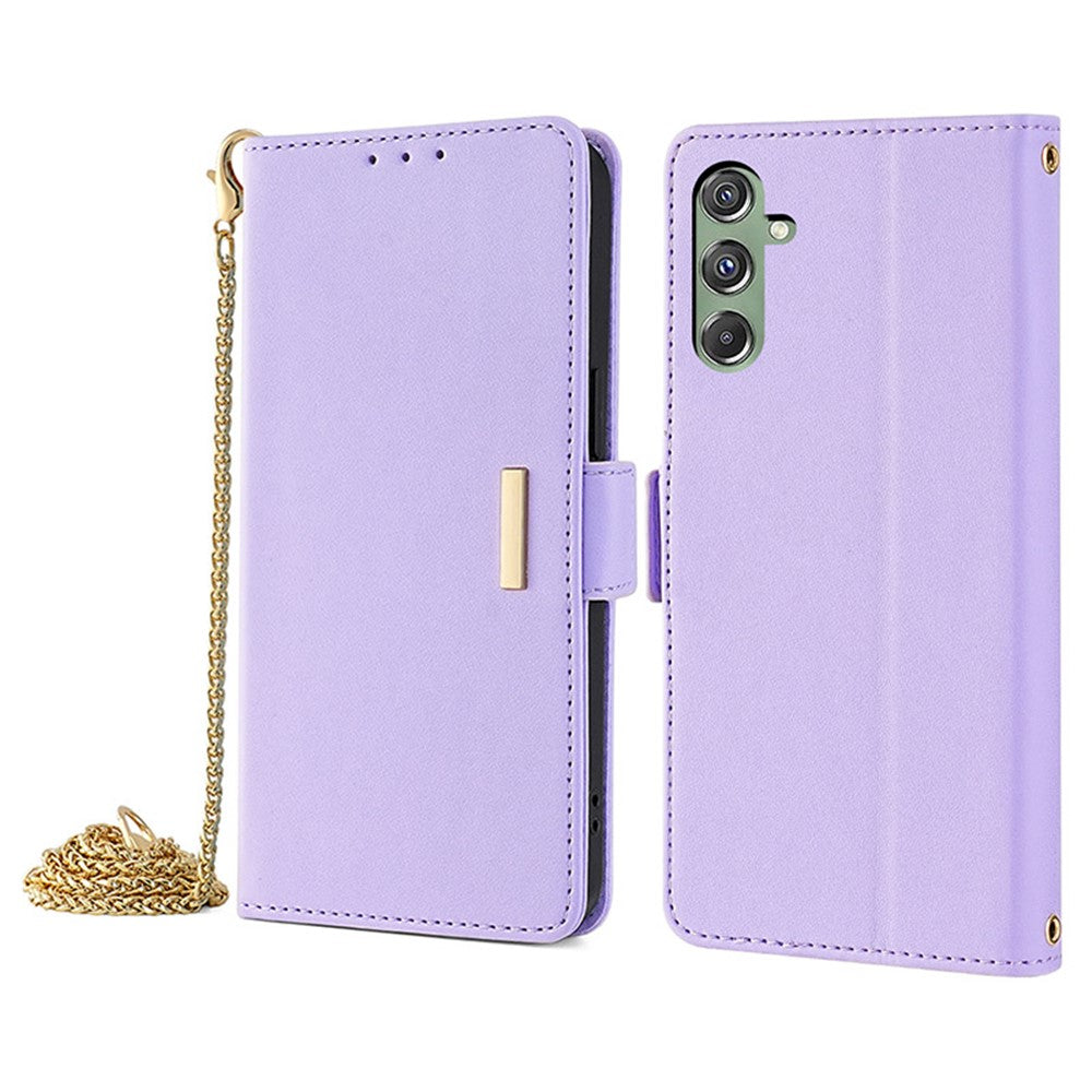 For Samsung Galaxy M34 5G / F34 5G Wallet Case RFID Blocking Leather Phone Cover with 2 Straps
