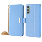 For Samsung Galaxy M34 5G / F34 5G Wallet Case RFID Blocking Leather Phone Cover with 2 Straps