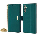 For Samsung Galaxy M34 5G / F34 5G Wallet Case RFID Blocking Leather Phone Cover with 2 Straps