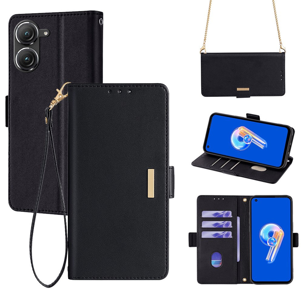 For Asus Zenfone 9 5G / Zenfone 9z Case Wallet PU Leather RFID Blocking Crossbody Cell Phone Cover