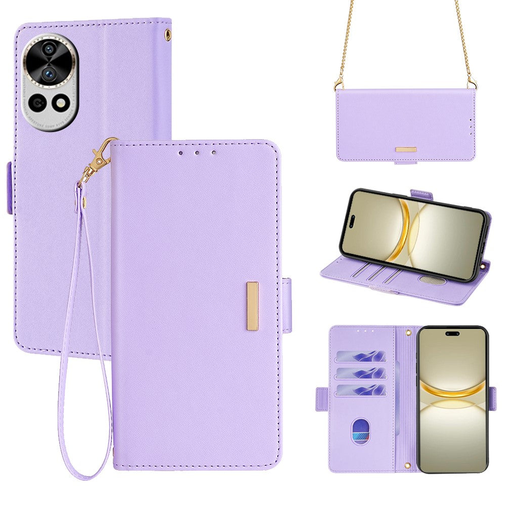 For Huawei nova 12 Pro 5G / nova 12 Ultra 5G Case RFID Blocking PU Leather Stand Crossbody Phone Cover