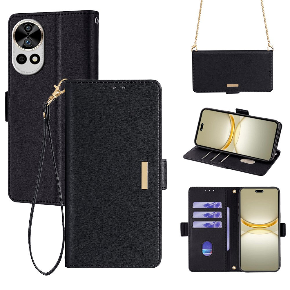 For Huawei nova 12 Pro 5G / nova 12 Ultra 5G Case RFID Blocking PU Leather Stand Crossbody Phone Cover